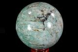 Polished Amazonite Crystal Sphere - Madagascar #78738-1